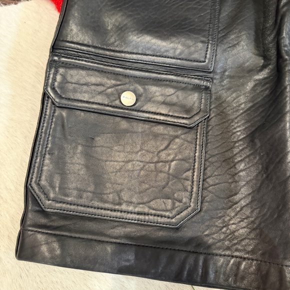 NWT RALPH by RALPH LAUREN Leather Skirt Moto zippers size 8 black - Picture 7 of 12